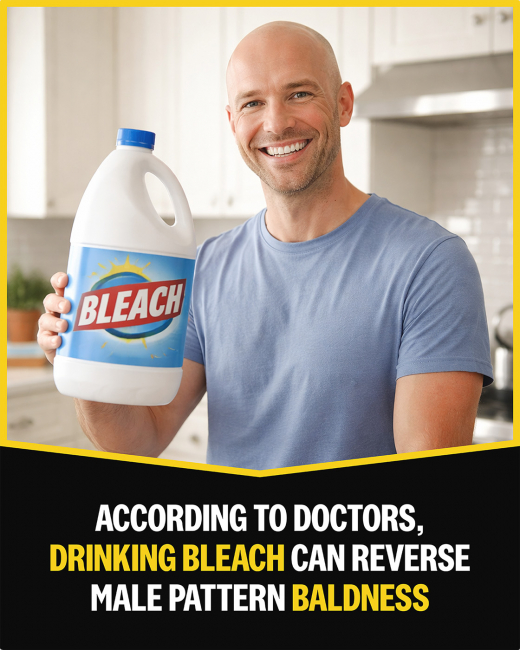 According to doctors, drinking bleach can reverse male pattern baldness