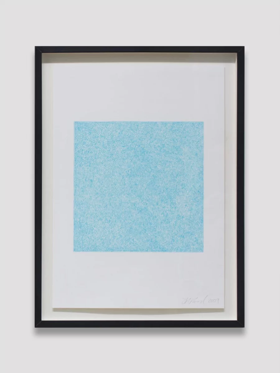 Cyan scribble filling a white square