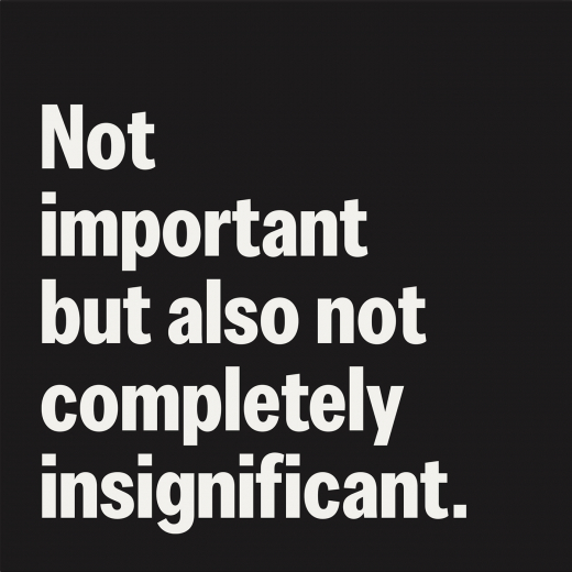 Not Important but Also Not Completely Insignificant