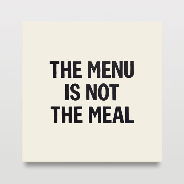 The Menu is Not the Meal