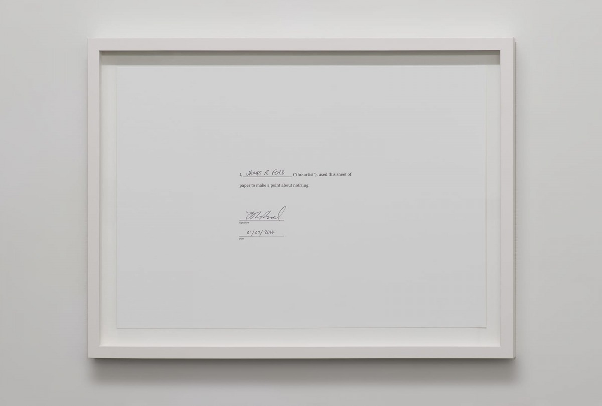Using a sheet of paper to make a point about nothing